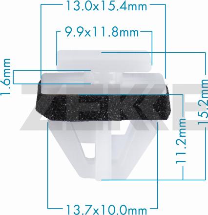 Zekkert BE-3803 - Зажим, молдинг / защитная накладка autodnr.net