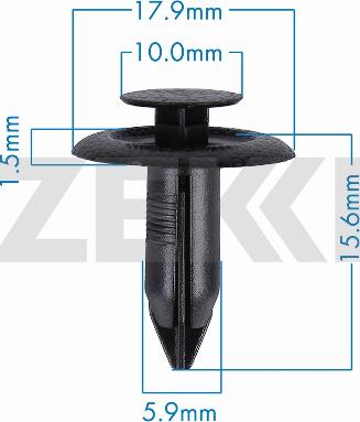 Zekkert BE-3809 - Зажим, молдинг / защитная накладка autodnr.net