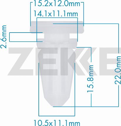 Zekkert be-3814 - Зажим, молдинг / защитная накладка autodnr.net