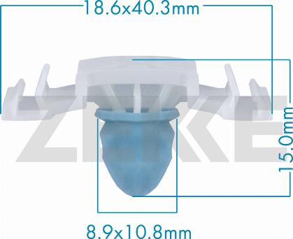 Zekkert be-3830 - Зажим, молдинг / защитная накладка autodnr.net