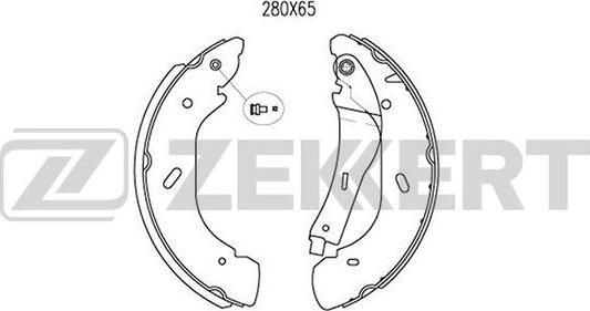 Zekkert BK-4009 - Комплект тормозных колодок, барабанные avtokuzovplus.com.ua