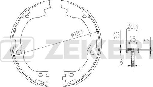 Zekkert BK-4014 - Комплект гальм, барабанний механізм autocars.com.ua