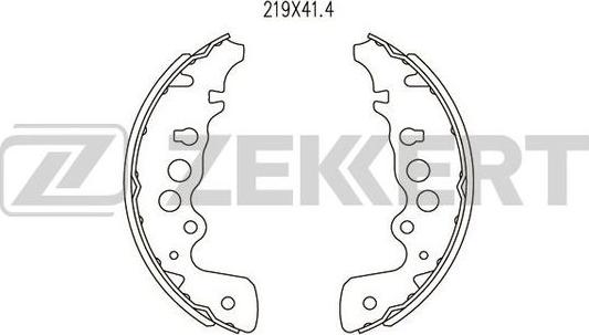 Zekkert BK-4020 - Комплект тормозных колодок, барабанные avtokuzovplus.com.ua