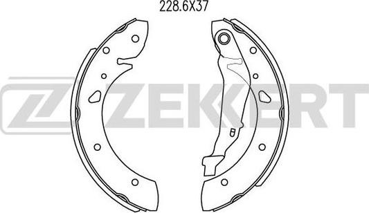 Zekkert BK-4022 - Комплект тормозных колодок, барабанные autodnr.net