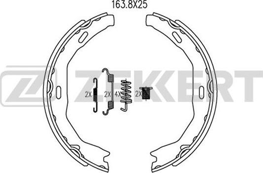 Zekkert BK-4081 - Комплект тормозных колодок, барабанные autodnr.net