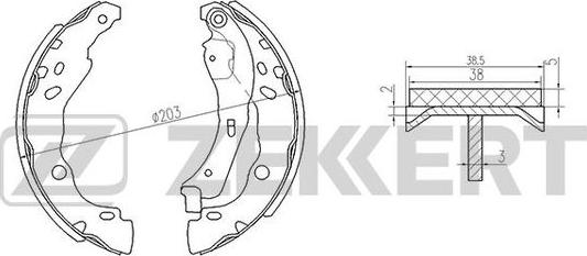 Zekkert BK-4101 - Комплект тормозных колодок, барабанные autodnr.net