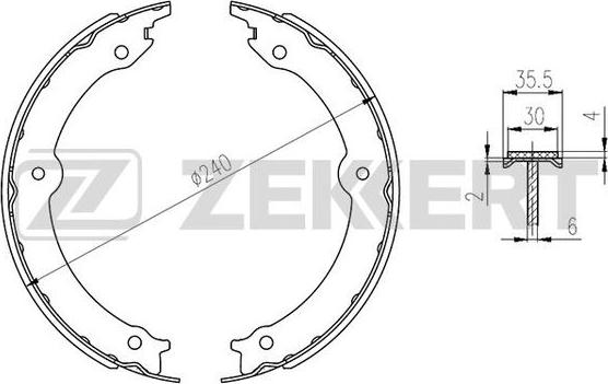 Zekkert BK-4181 - Комплект гальм, барабанний механізм autocars.com.ua