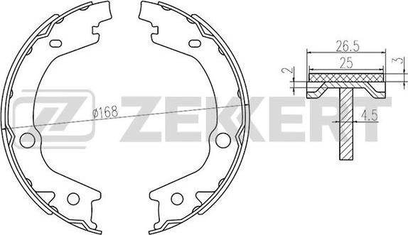 Zekkert BK-4198 - Комплект тормозных колодок, барабанные autodnr.net