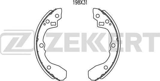 Zekkert BK-4257 - Комплект тормозных колодок, барабанные autodnr.net