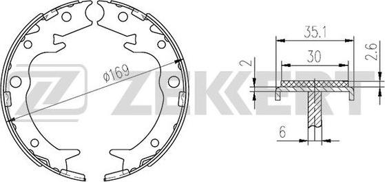 Zekkert bk-4298 - Комплект тормозных колодок, барабанные autodnr.net