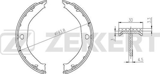 Zekkert bk-4329 - Комплект тормозных колодок, барабанные autodnr.net