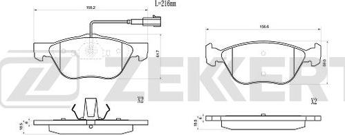 Zekkert BS-1035 - Тормозные колодки, дисковые, комплект autodnr.net