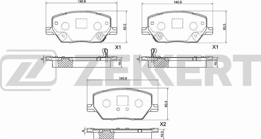 Zekkert BS-1069 - Гальмівні колодки, дискові гальма autocars.com.ua