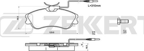 Zekkert BS-1070 - Тормозные колодки, дисковые, комплект autodnr.net