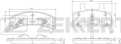 Zekkert BS-1073 - Тормозные колодки, дисковые, комплект avtokuzovplus.com.ua