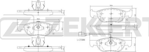 Zekkert BS-1075 - Тормозные колодки, дисковые, комплект autodnr.net