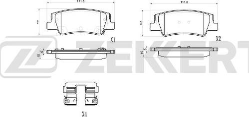 Zekkert BS-1078 - Гальмівні колодки, дискові гальма autocars.com.ua