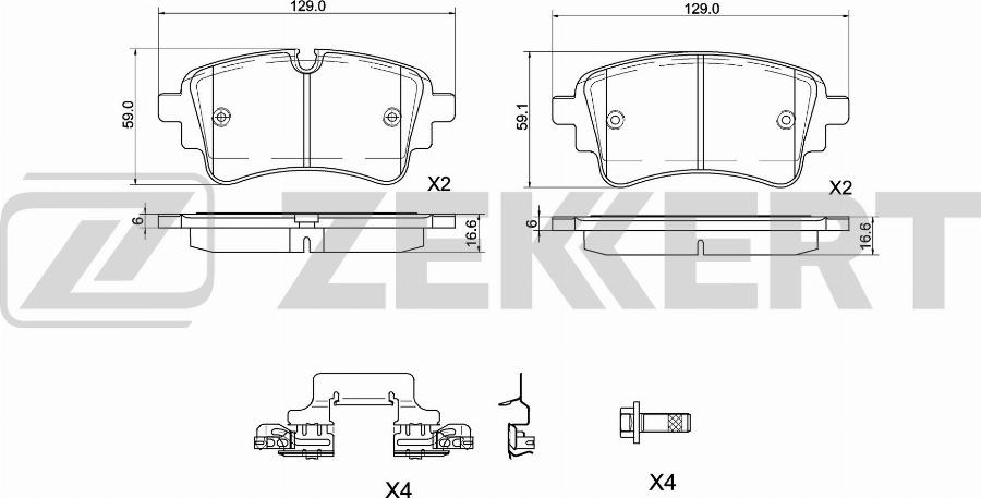 Zekkert BS-1081 - Тормозные колодки, дисковые, комплект autodnr.net