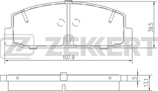 Zekkert BS-1100 - Колодки торм. диск. задн. Mazda 6 I-II 02- autodnr.net