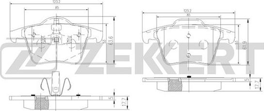 Zekkert BS-1143 - Тормозные колодки, дисковые, комплект autodnr.net