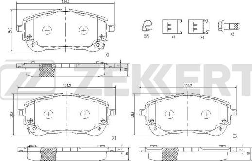 Zekkert BS-1184 - Гальмівні колодки, дискові гальма autocars.com.ua