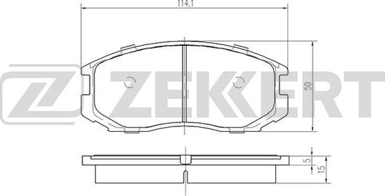 Zekkert BS-1237 - Гальмівні колодки, дискові гальма autocars.com.ua