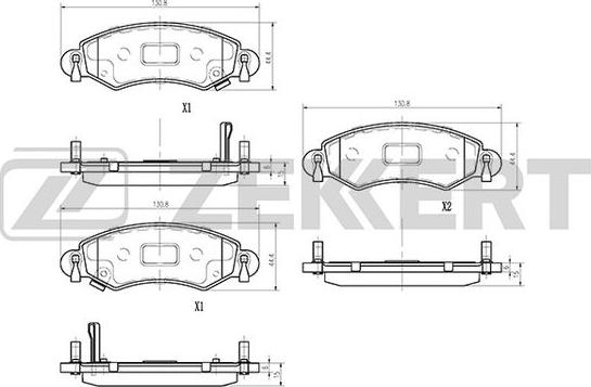 Zekkert BS-1239 - Тормозные колодки, дисковые, комплект avtokuzovplus.com.ua