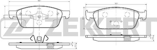 Zekkert BS-1249 - Гальмівні колодки, дискові гальма autocars.com.ua