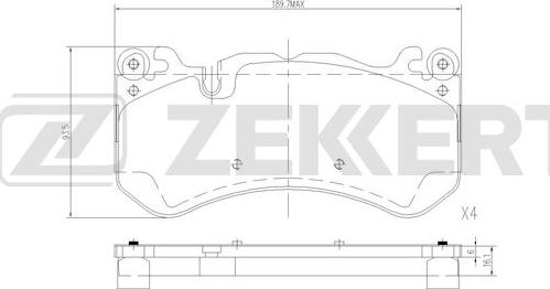 Zekkert BS-1287 - Тормозные колодки, дисковые, комплект autodnr.net