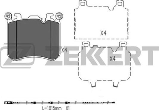 Zekkert BS-1319 - Тормозные колодки, дисковые, комплект autodnr.net