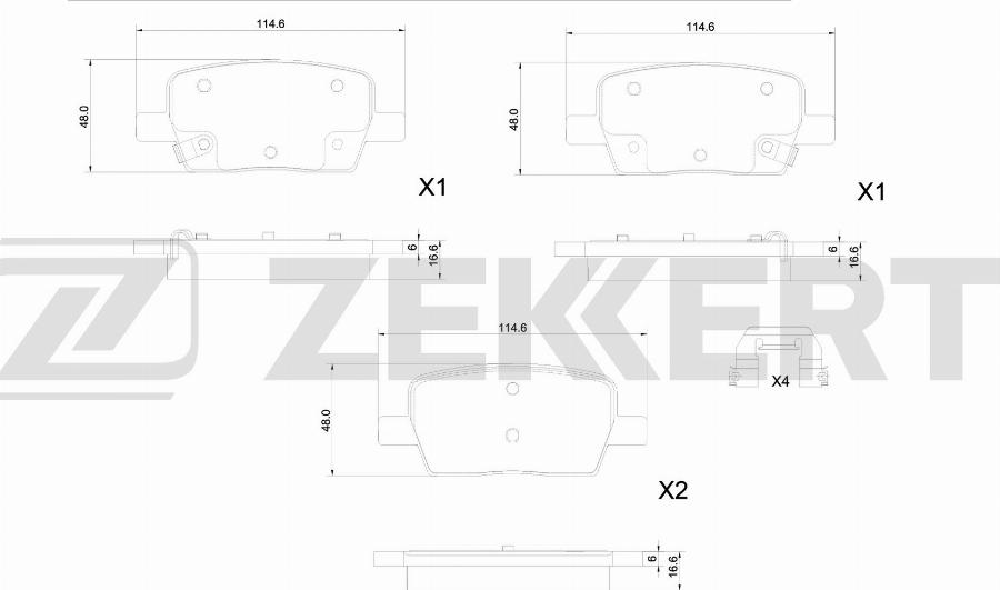 Zekkert BS-1351 - Тормозные колодки, дисковые, комплект autodnr.net