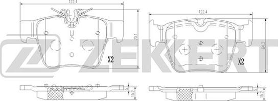 Zekkert BS-1373 - Гальмівні колодки, дискові гальма autocars.com.ua