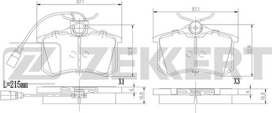 Zekkert BS-1376 - Гальмівні колодки, дискові гальма autocars.com.ua