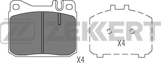 Zekkert BS-1396 - Тормозные колодки, дисковые, комплект avtokuzovplus.com.ua