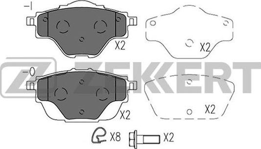 Zekkert BS-1404 - Тормозные колодки, дисковые, комплект autodnr.net