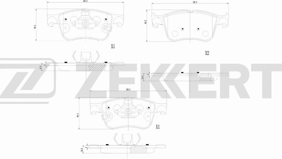 Zekkert BS-1407 - Тормозные колодки, дисковые, комплект avtokuzovplus.com.ua