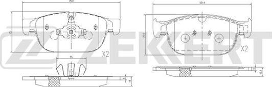 Zekkert BS-1428 - Тормозные колодки, дисковые, комплект autodnr.net