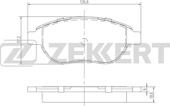 Zekkert BS-1447 - Колодки торм. диск. передн. Citroen Berlingo 98-  C3 02-  C4 04-  Peugeot 206 03-  207 06-  307 00- autodnr.net
