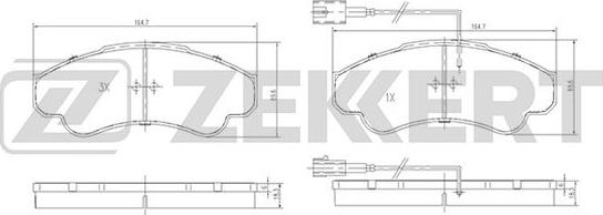 Zekkert BS-1459 - Колодки торм. диск. передн. Citroen Jumper 230_ 244 Z_ 99-  Fiat Ducato 230_ 244 Z_ 01-  Peugeot autodnr.net