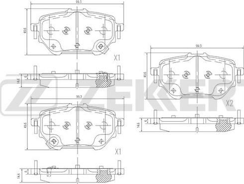 Zekkert BS-1478 - Гальмівні колодки, дискові гальма autocars.com.ua