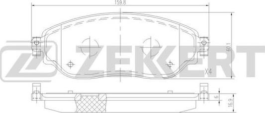 Zekkert BS-1523 - Тормозные колодки, дисковые, комплект autodnr.net