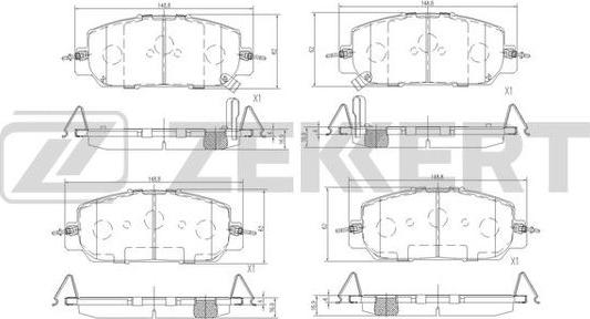 Zekkert BS-1528 - Гальмівні колодки, дискові гальма autocars.com.ua