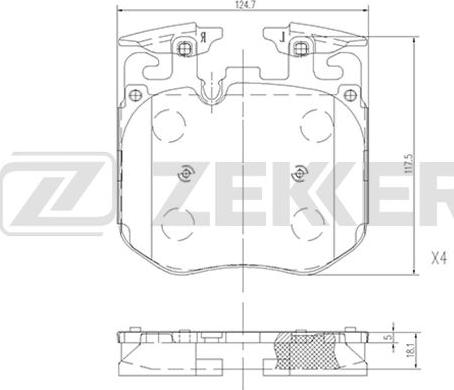 Zekkert BS-1531 - Гальмівні колодки, дискові гальма autocars.com.ua