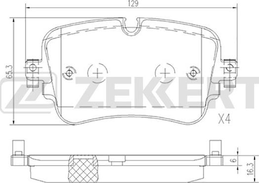 Zekkert BS-1532 - Тормозные колодки, дисковые, комплект avtokuzovplus.com.ua