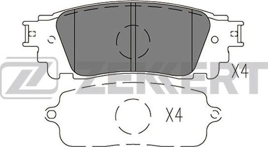 Zekkert BS-1540 - Тормозные колодки, дисковые, комплект autodnr.net