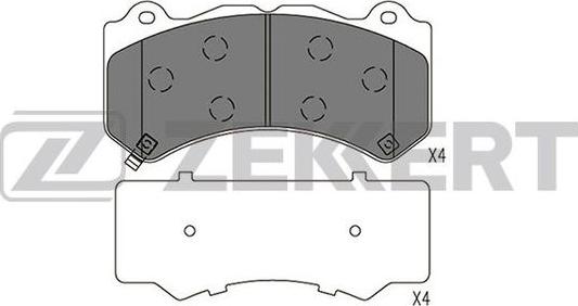 Zekkert BS-1580 - Гальмівні колодки, дискові гальма autocars.com.ua