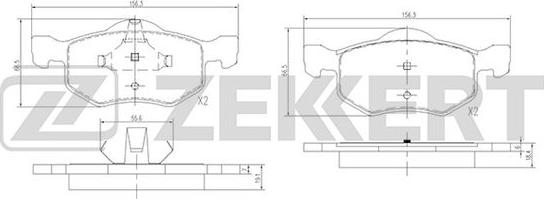 Zekkert BS-1671 - Колодки торм. диск. передн.-задн. Ford Maverick III 01-  Mazda Tribute 00- autodnr.net