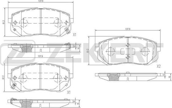 Zekkert BS-1684 - Колодки торм. диск. передн. Hyundai ix35 11-  i40 11-  Kia Sportage III 11- autodnr.net