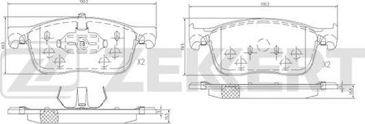 Zekkert BS-1700 - Тормозные колодки, дисковые, комплект autodnr.net