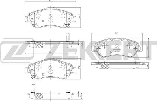 Zekkert BS-1753 - Колодки торм. диск. передн. Honda CR-V III 06-  CR-V IV 12- autodnr.net